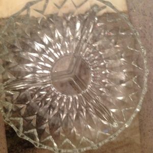 Vintage server 8" diameter 1 1/2" high with 3 separate sections